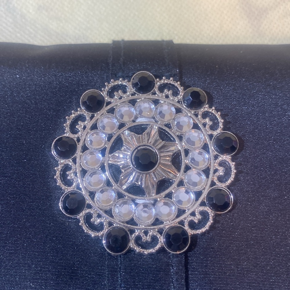 NWOT-Travel Jewelry Case-Polyester w/Rhinestones front, closes w/snap - Picture 12 of 15